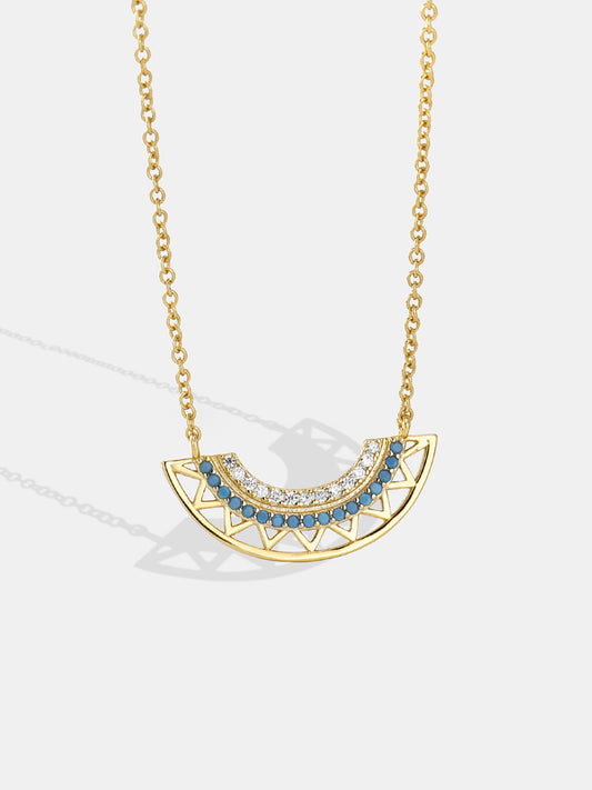 Geometric Zircon Pendant Necklace