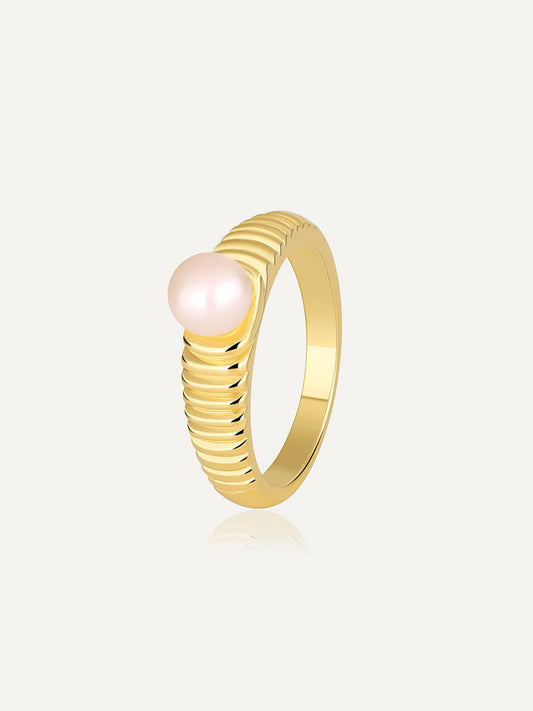 Striped Pearl Ring