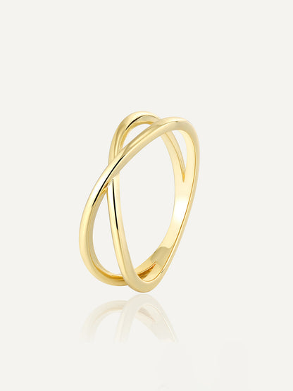 Cross Line Ring