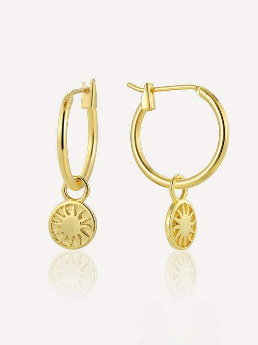 Sun-Shaped Drop Earrings