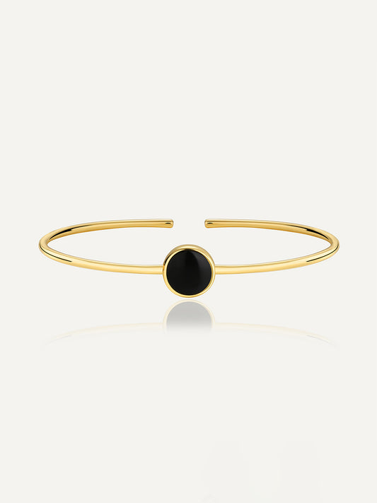 Black Enamel Cuff Bracelet