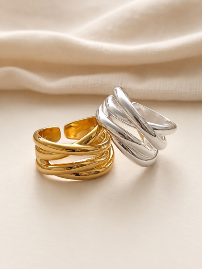 Interwoven Light Statement Ring