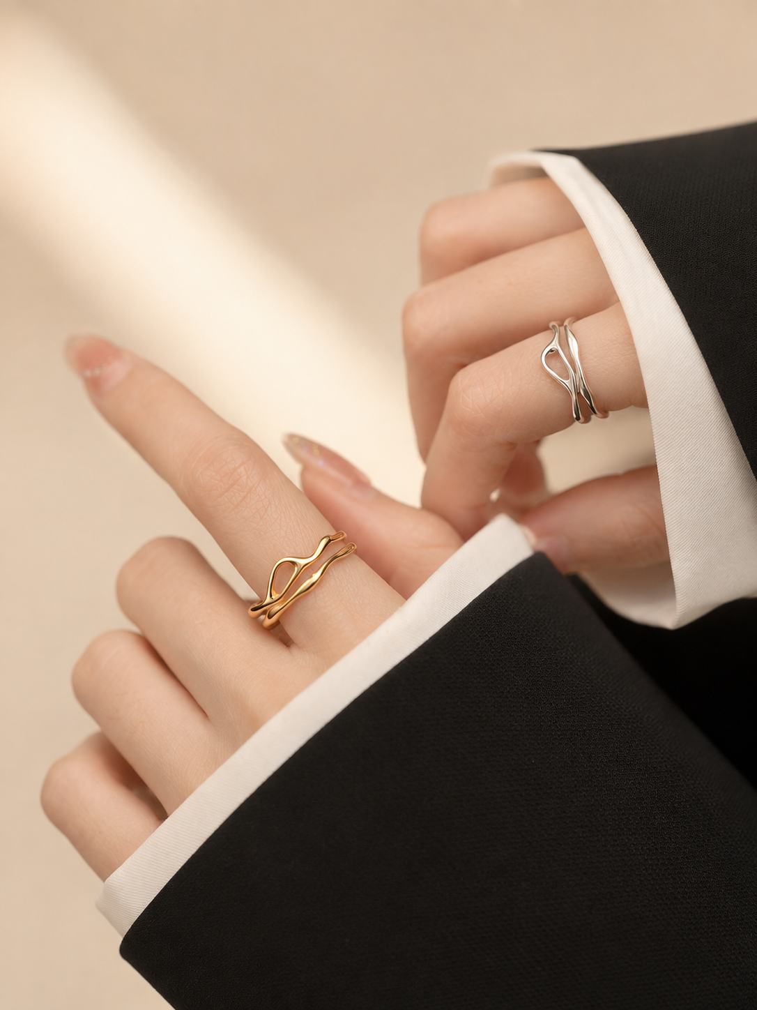 Freeform Rhythm Open Ring