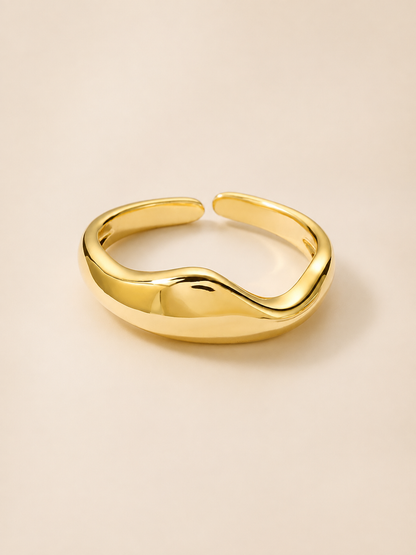 Soft Wave Dome Ring