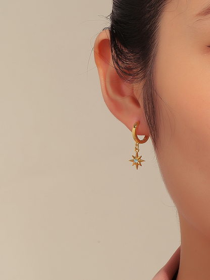 Star & Moon Drop Earrings