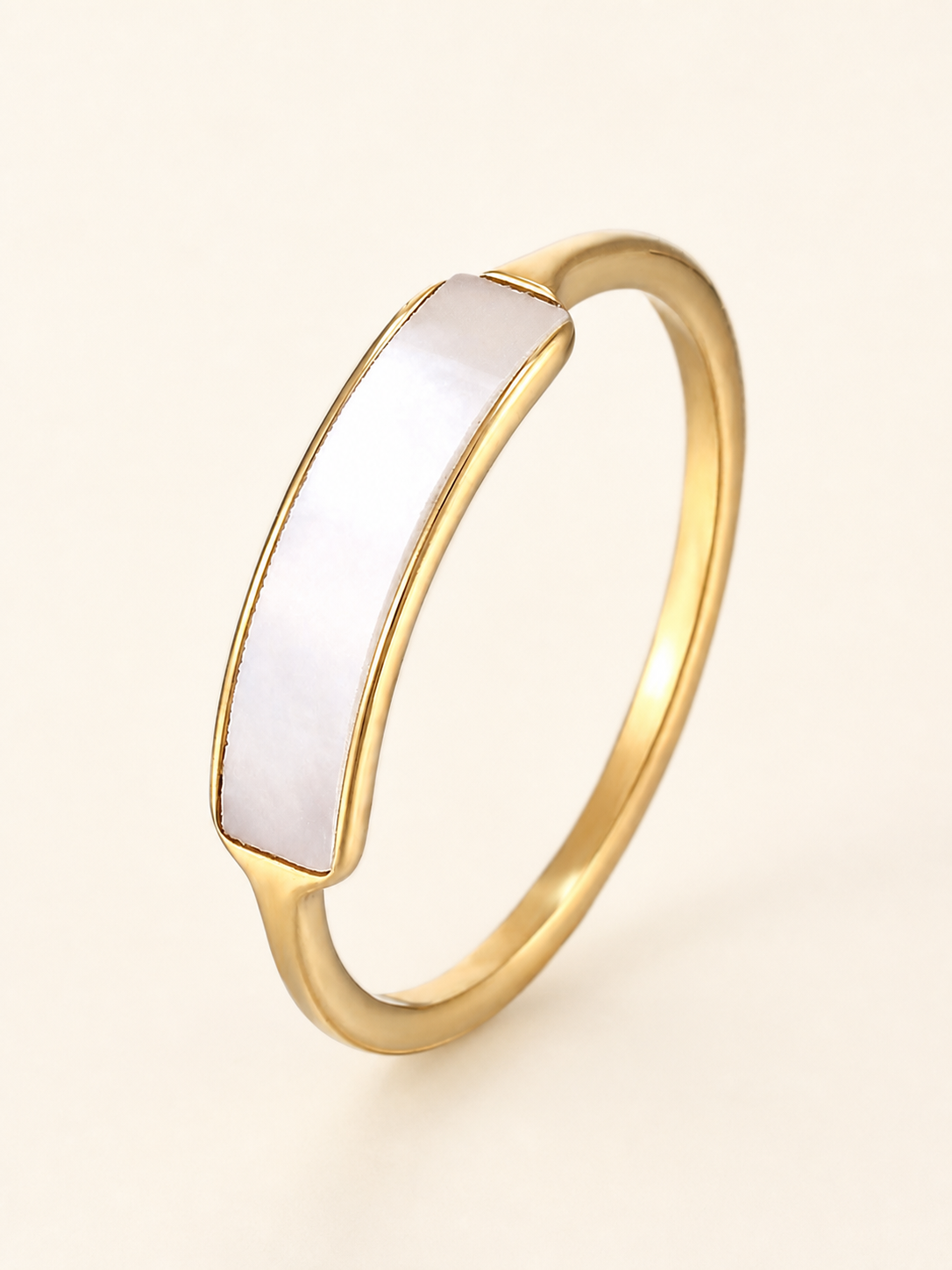 Square Shell Stacking Ring