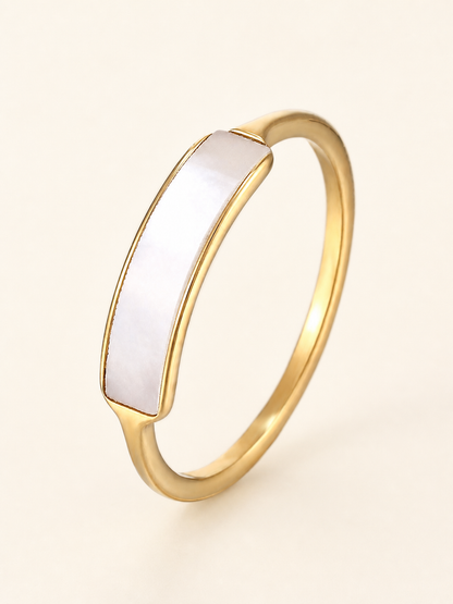 Square Shell Stacking Ring