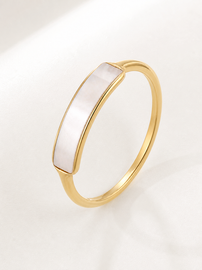 Square Shell Stacking Ring