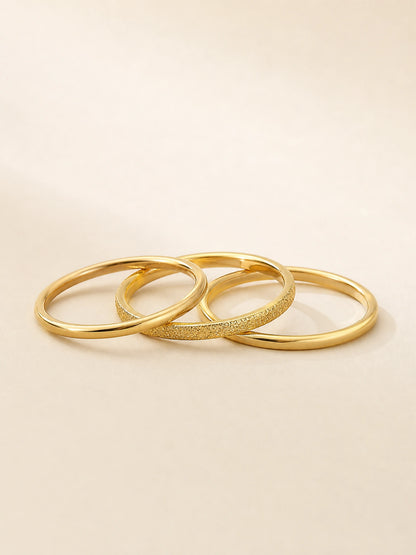 Three Band Matte Stacking Ring