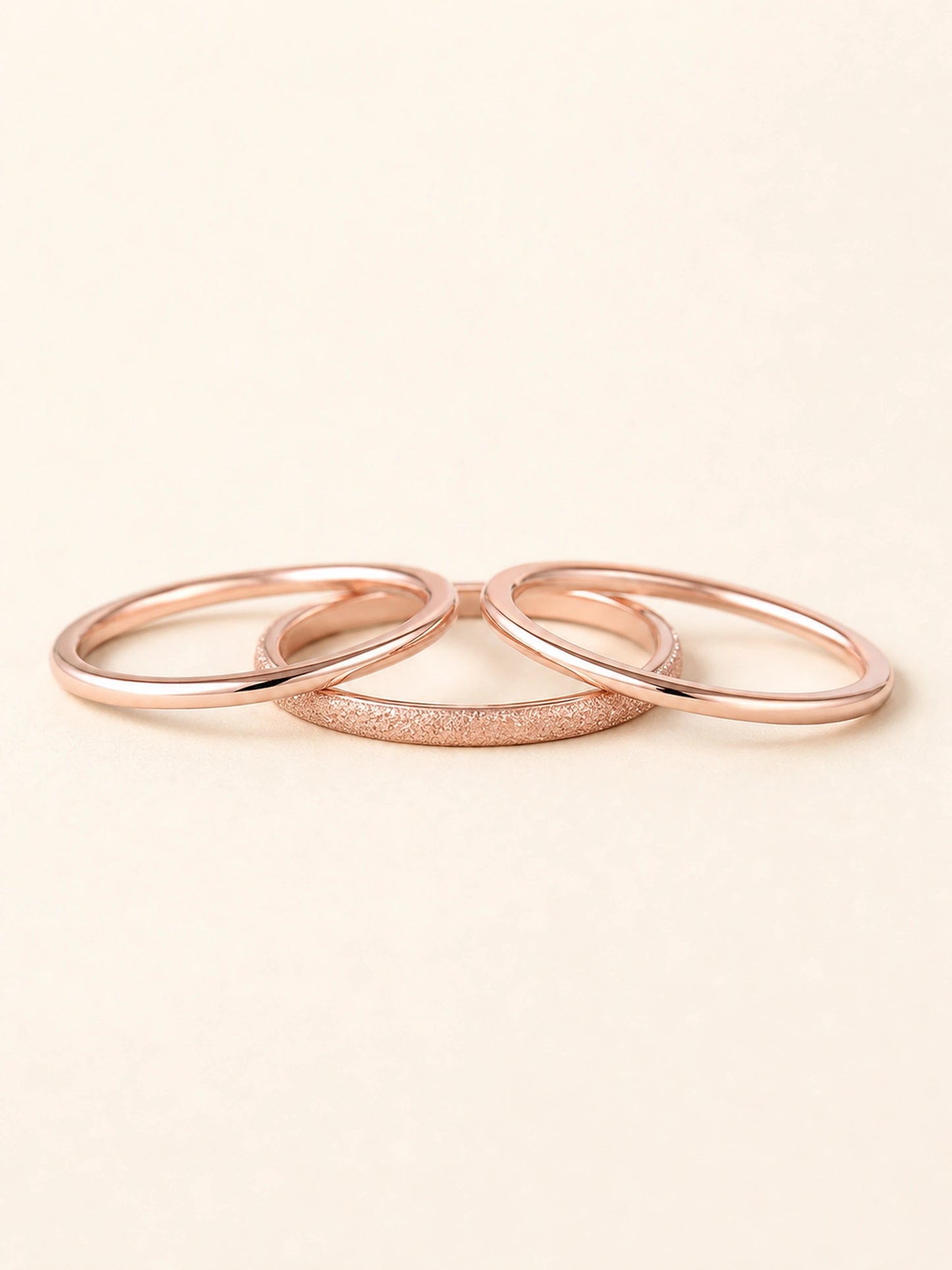 Three Band Matte Stacking Ring
