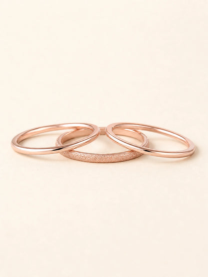 Three Band Matte Stacking Ring