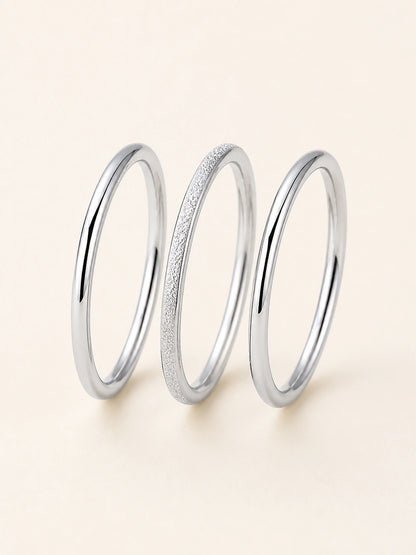 Three Band Matte Stacking Ring